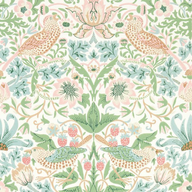 Hovedbilde William Morris - Strawberry Thief Cochineal Pink